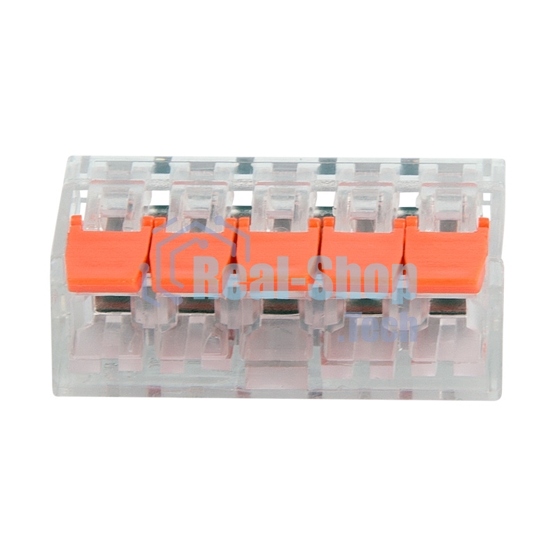 Универсальная компактная клемма Rexant 5-прoводная до 4,0 мм² (5 шт/уп)