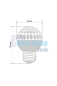 Лампа шар Neon-night e27 9 LED Ø50мм зеленая