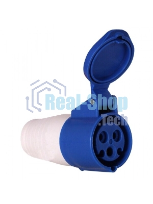 Розетка кабельная 16А 220В 2P+РЕ IP44 (213) EKF ps-213-16-220