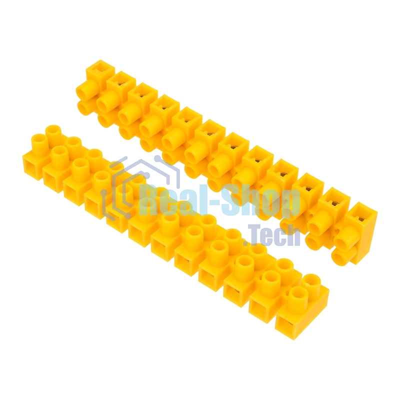 Клеммная винтовая колодка Rexant KВ-14 6-14, ток 20 A, полиэтилен желтый (10 шт./уп.)