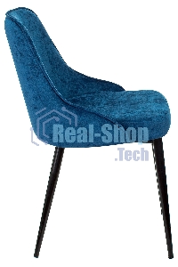 Стул для кухни Бюрократ KF-5_2 Velvet 29 комплект 2 шт, темно-синий, металл черный на ножках