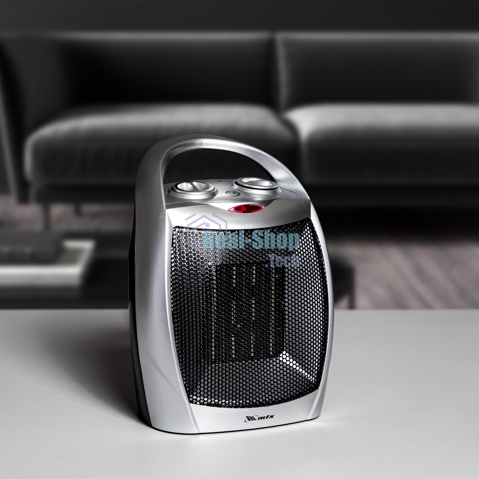 Тепловентилятор MTX FHC-1500, серый, 750/1500 Вт, 15 м2, термостат