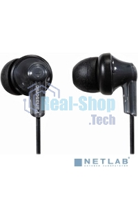 Наушники вкладыши Panasonic RP-HJE118GUK 1.1м черный проводные (в ушной раковине)