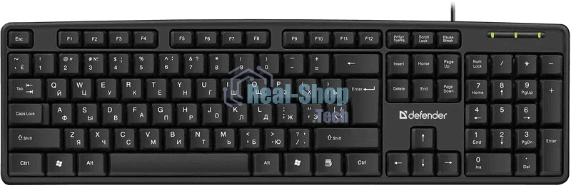 Клавиатура проводная Defender Element HB-520, USB, черный