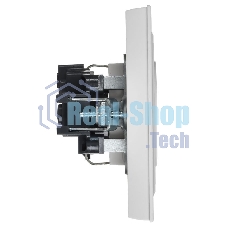 Розетка IEK BR-R14-16-K91-F BRITE РСР14-1-0-БрАБ 16А в сборе с заземл. защ. шторки арктич. бел.