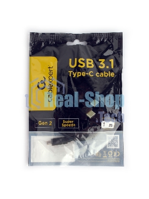 Кабель USB Cablexpert CCP-USB-CMCM2-1M, USB3.1 Type-C/Type-C, Gen.2, 10Gbit/s, 5A, 1м, пакет