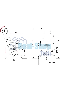 Кресло руководителя Бюрократ CH-824/LT-21 песочный