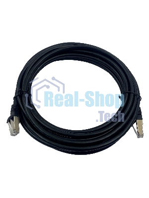 Патч-корд Buro STP 4 пары cat.7 CCA molded 5м черный RJ-45 (m)-RJ-45 (m)