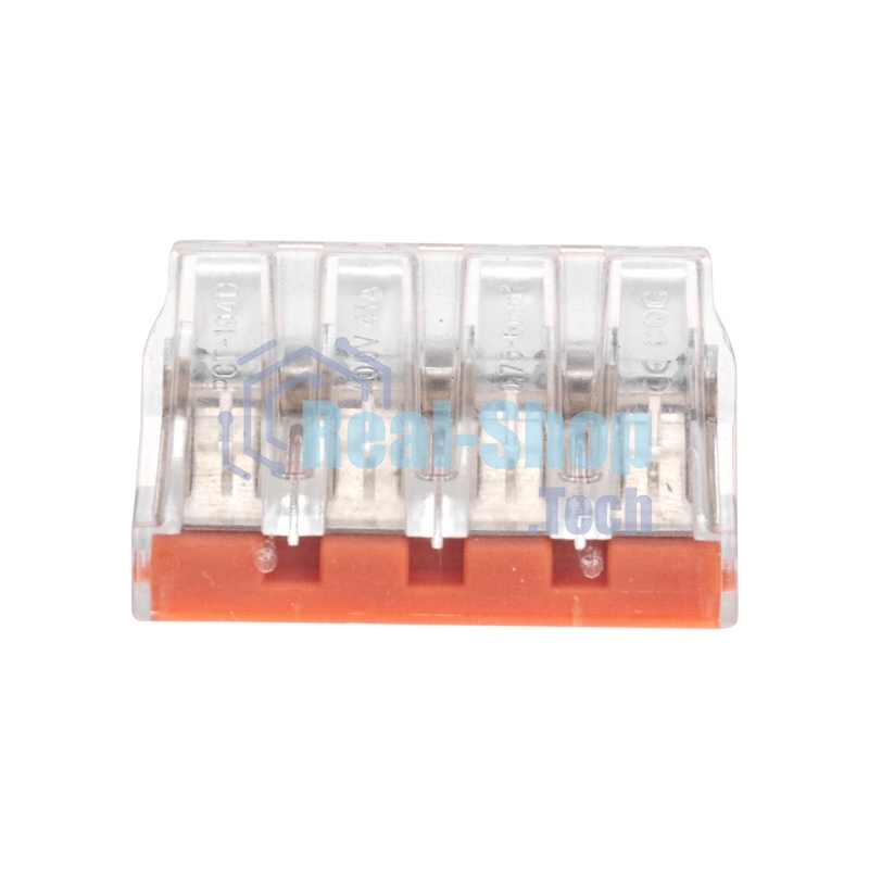 Экспресс-клемма Rexant СМК 773-174 с пастой, 4-проводная 0,75-6 мм² (50 шт/уп)