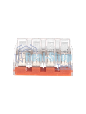 Экспресс-клемма Rexant СМК 773-174 с пастой, 4-проводная 0,75-6 мм² (50 шт/уп)