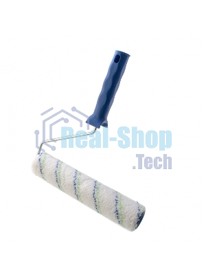 Валик Сибртех Водные краски, 250 мм, ворс 12мм, D - 36 мм, D ручки - 6 мм, полиэстер