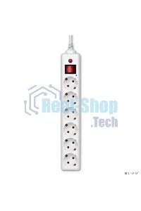 Сетевой фильтр Buro 600SH-16-1.8-W 1.8 м (6 розеток) белый (коробка)