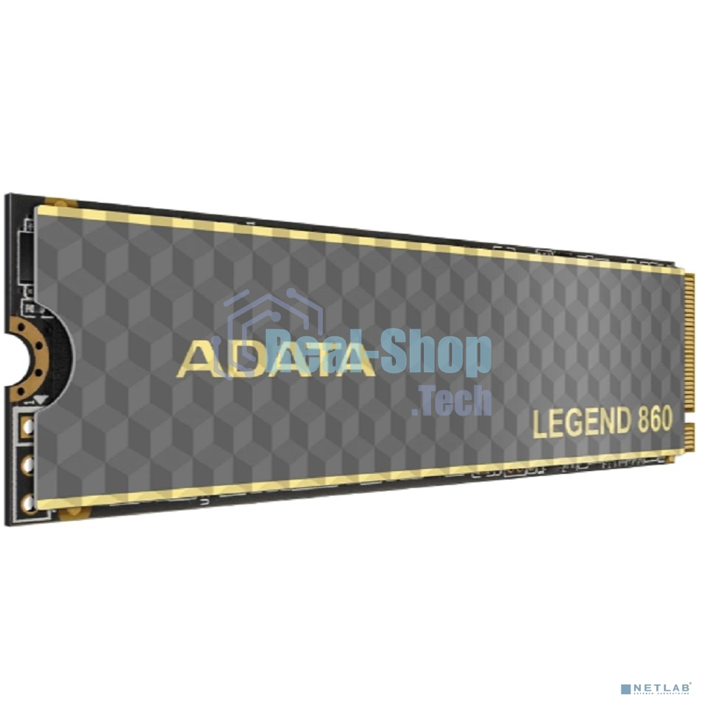 Накопитель SSD ADATA LEGEND 860, 1Tb, PCIe 4.0 x4, 2280, NVMe, R/W 6000/4000, с радиатором