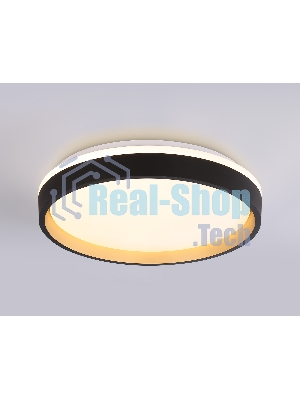 Светодиодный светильник RGB Ambrella light FZ604 BK/GD черный/золото IP20 46W 3000K-6500K+RGB D390*80 (ПДУ ИК)