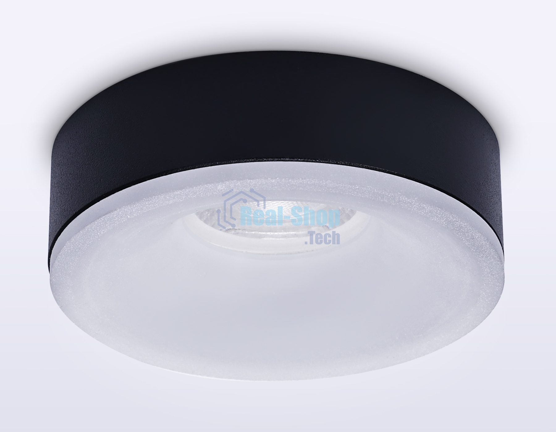 Светильник Ambrella light TN3332 SBK/FR черный песок/белый матовый GU5.3 D96*50
