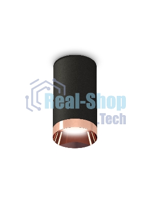 Светильник Ambrella Light XS6323025 SBK/PPG черный песок/золото розовое полированное MR16 GU5.3 (C6323, N6135)