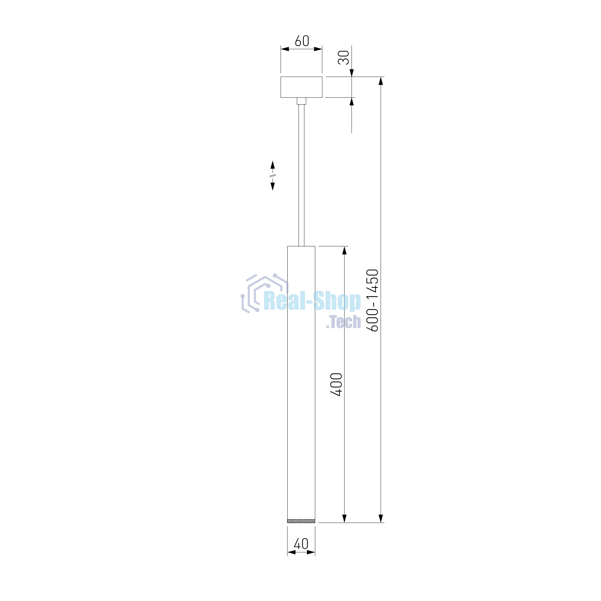 Светильник подвесной светодиодный 50245 LED 7W 4200K чёрный