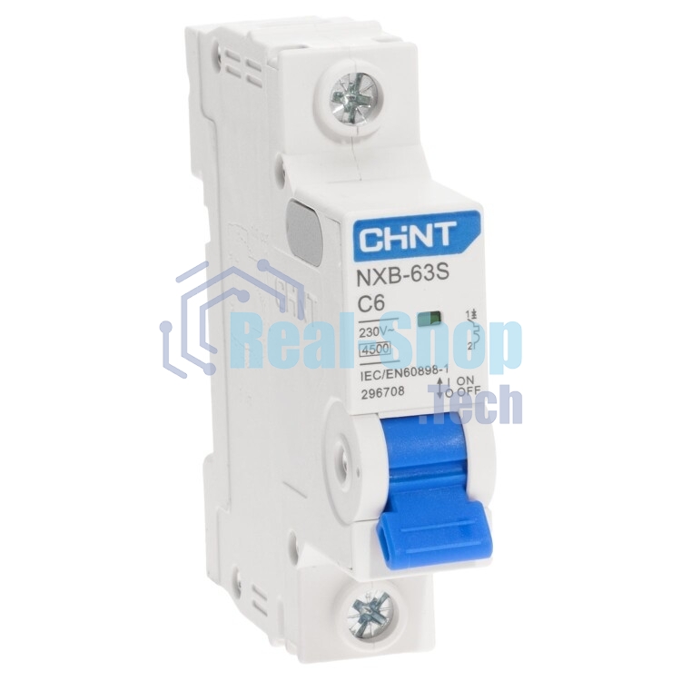 Выключатель автоматический CHINT 1п C 6А 4.5кА NXB-63S