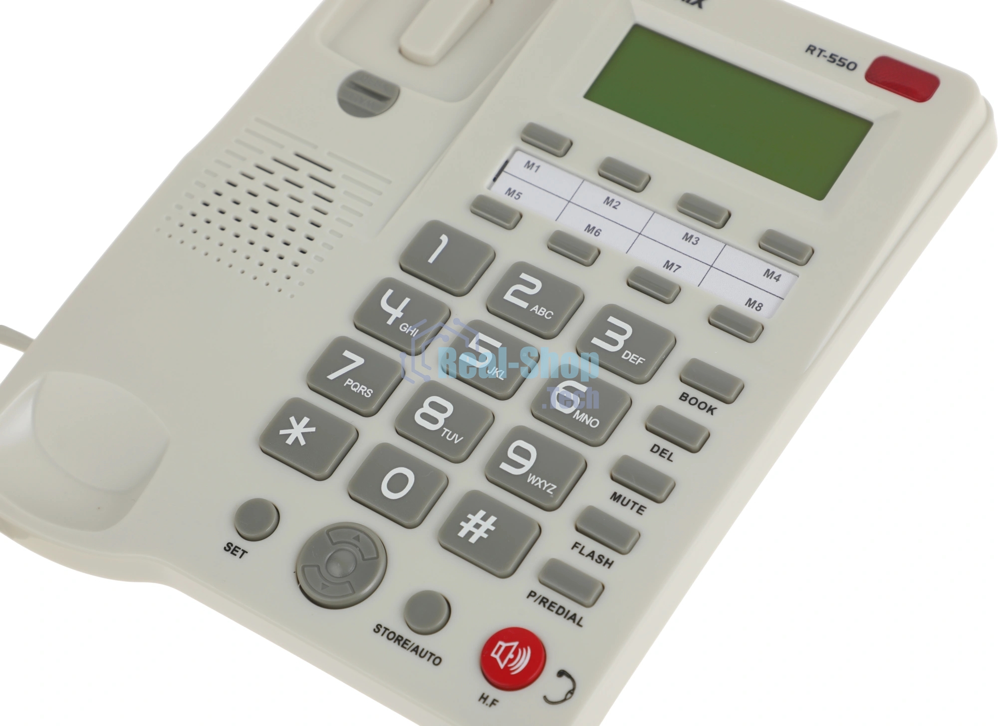 Телефон проводной Ritmix RT-550 белый/серый