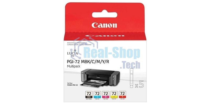 Картридж струйный CANON PGI-72 MBK/C/M/Y/R MULTIPACK (1640 стр. 13 мл) для CANON PRO-10