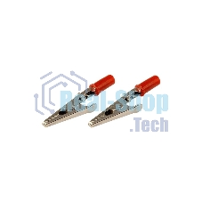 Зажим крокодил Rexant, длина 53 мм, ток 15A, 2 шт., пакет БОПП