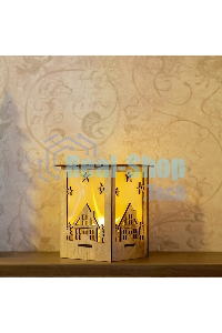 Деревянная фигурка Neon-night с подсветкой 