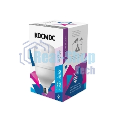 Лампа светодиодная высокомощная Космос LED 40Вт E27 6500К (переходник с E27 на E40 в комплекте)