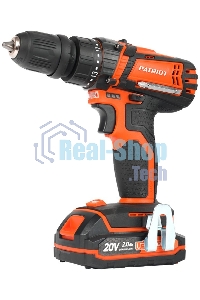 Дрель-шуруповерт аккумуляторная Patriot BR 203UES, Аккумуляторная, 20В, 2 АКБ, Кейс