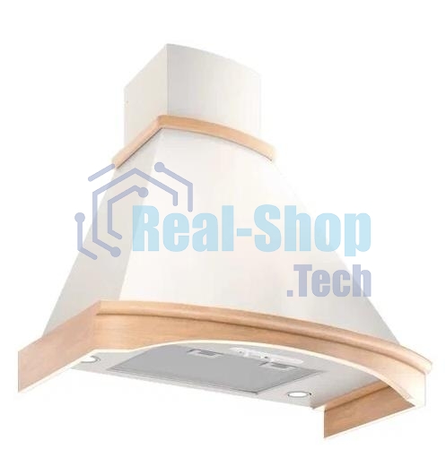 Вытяжка каминная Elikor Folk 90П-650-П3Д бежевый, 90 см, 650 куб. м/ч, 56 дБ