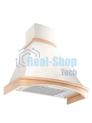 Вытяжка каминная Elikor Folk 90П-650-П3Д бежевый, 90 см, 650 куб. м/ч, 56 дБ