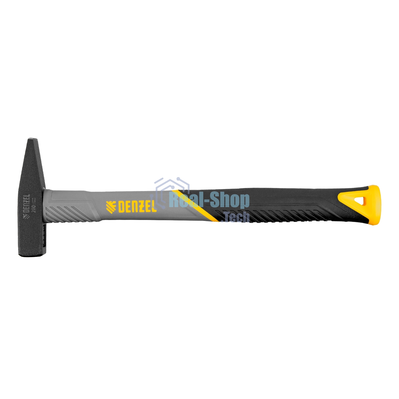 Молоток слесарный Denzel 200 г, кованый, фибергласовая рукоятка c TPR покрытием
