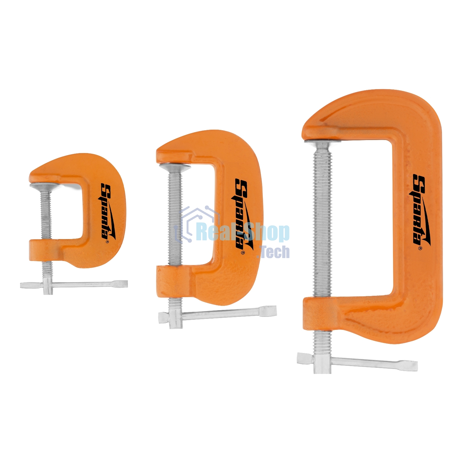 Набор Sparta: струбцины G-образные Sparta 3 шт., 25-50-75 мм