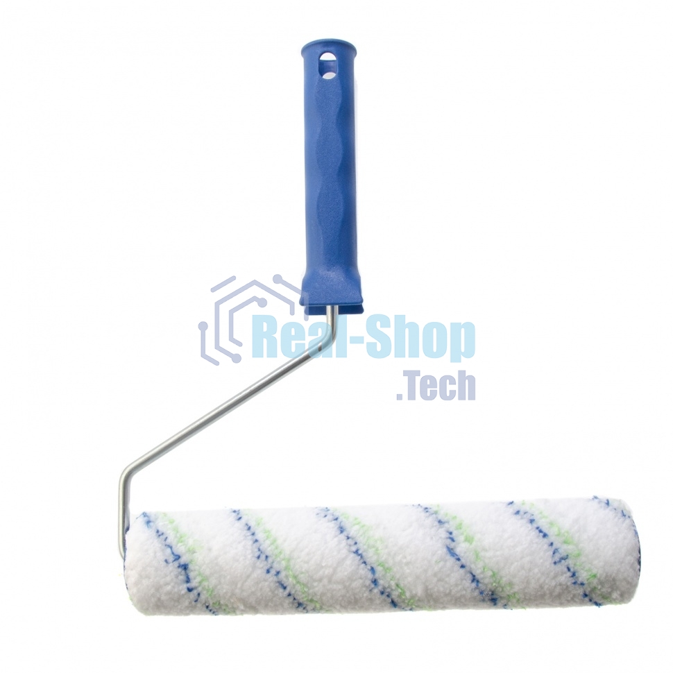 Валик Сибртех Водные краски, 250 мм, ворс 12мм, D - 36 мм, D ручки - 6 мм, полиэстер