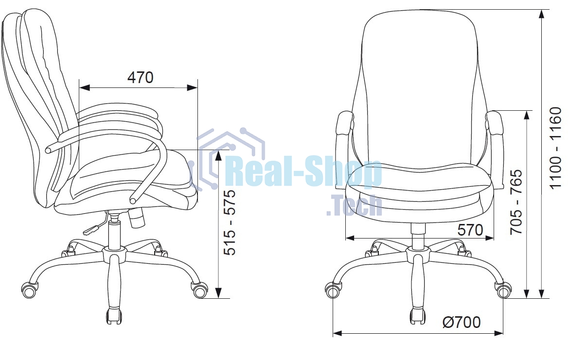 Кресло Бюрократ T-9950SL Fabric Alfa 44 серый, ткань
