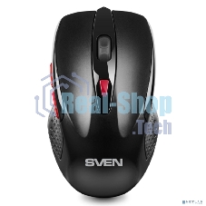 Мышь беспроводная SVEN RX-450W черный, 3200 dpi, радиоканал, USB, кнопки - 6