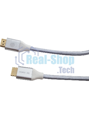 Кабель аудио-видео Cactus CS-HDMI.2.1-1 HDMI (m)/HDMI (m) 1м. позолоченные контакты серебристый