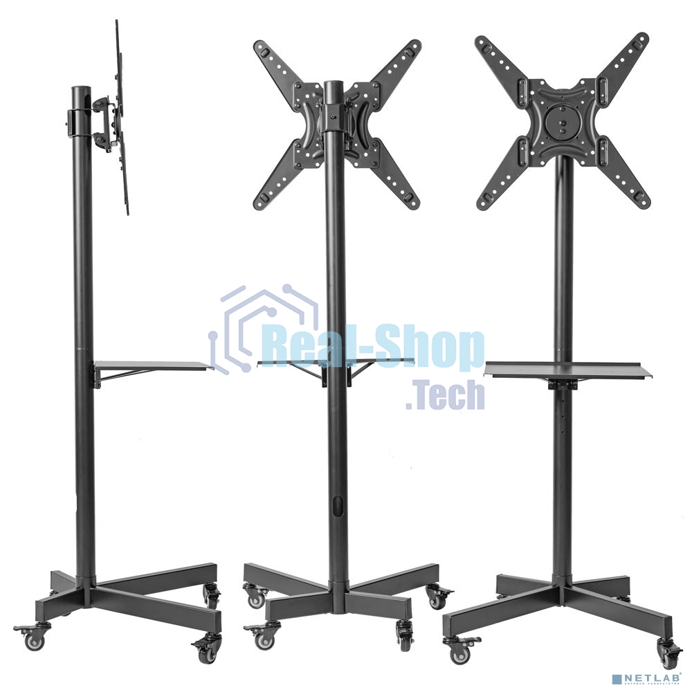 Мобильная стойка напольная Kromax OMEGA-16 черный для TV 26