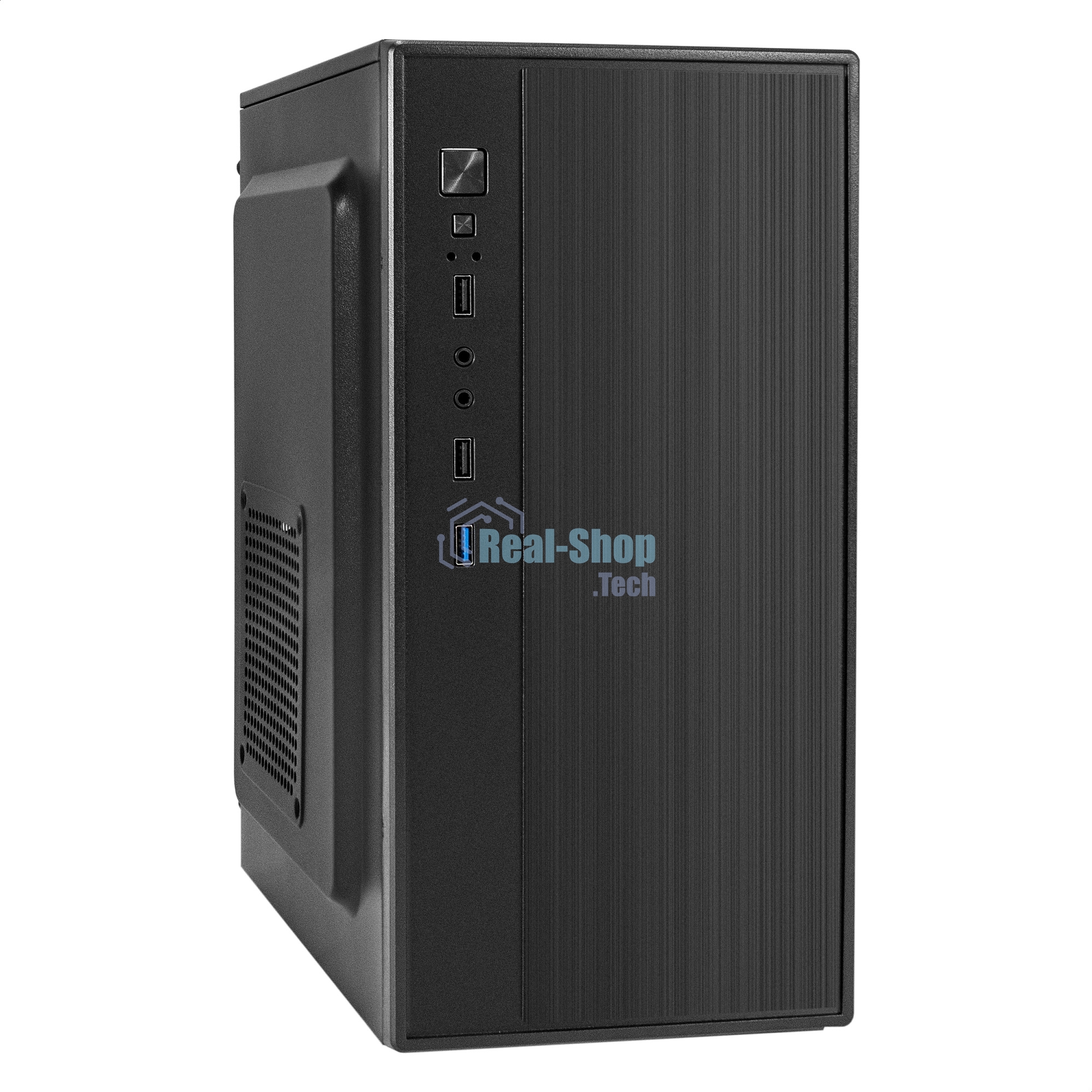 Компьютерный корпус Minitower ExeGate BAA-408U-UNS450 (mATX, БП UNS450 с вент. 12см, 2хUSB+1хUSB 3.0, HD Audio, черный)