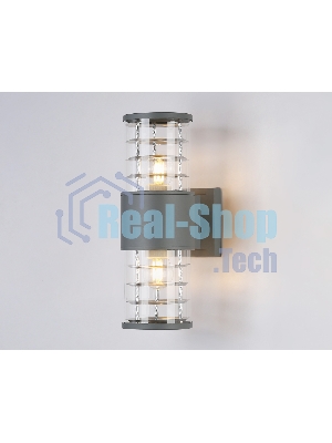 Светильник Ambrella light ST2523/2 GR/CL серый/прозрачный IP54 E27/2 max 40W 305*110*155