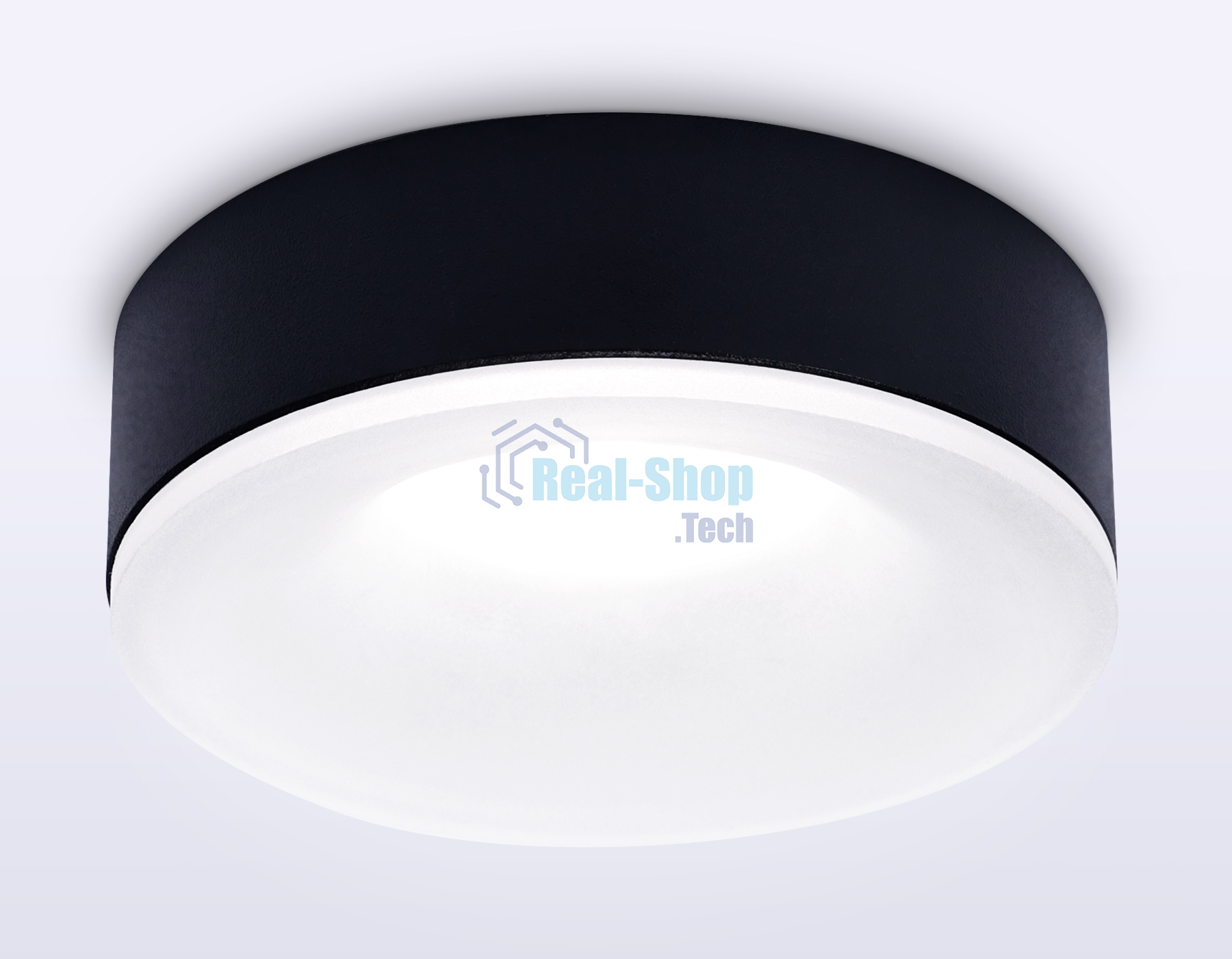 Светильник Ambrella light TN3332 SBK/FR черный песок/белый матовый GU5.3 D96*50