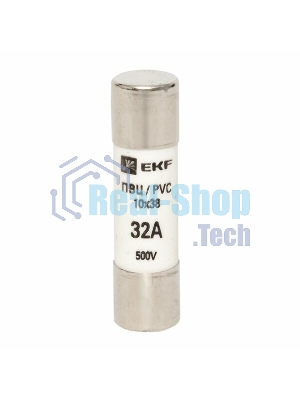 Вставка плавкая цилиндрическая ПВЦ 10х38 32А EKF pvc-10x38-32