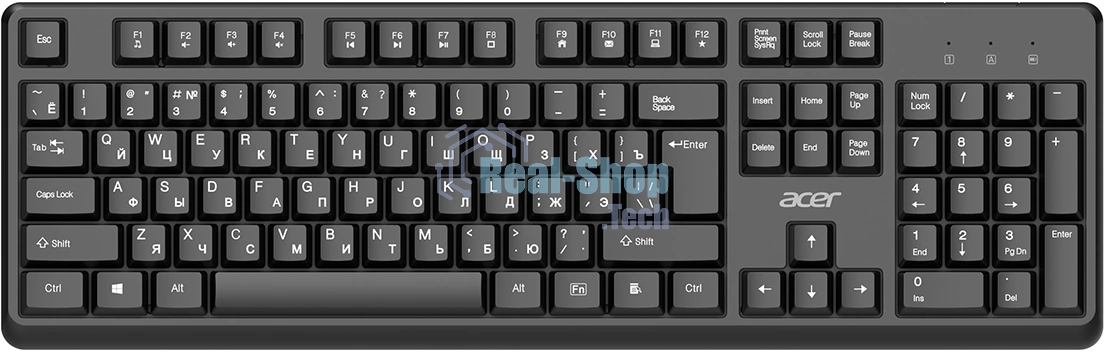 Комплект клавиатура+мышь Acer OCC501 проводной, USB, 1200 DPI, черный