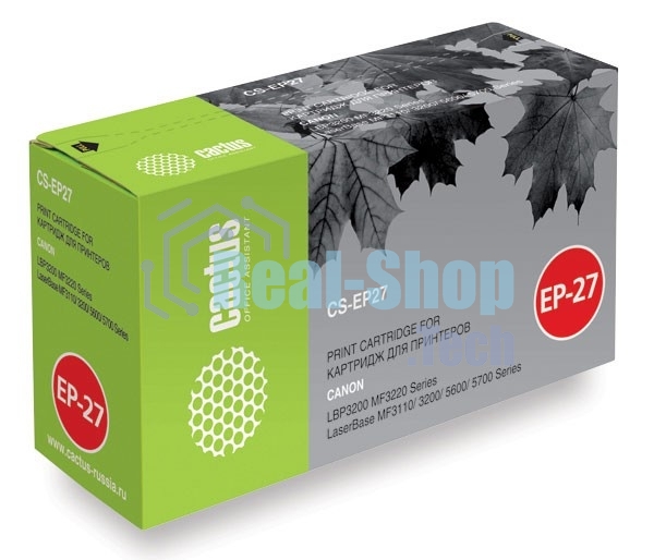 Картридж лазерный Cactus CS-EP27S черный (2500 стр.) для Canon LBP3200/MF3220/3110/3200/5600