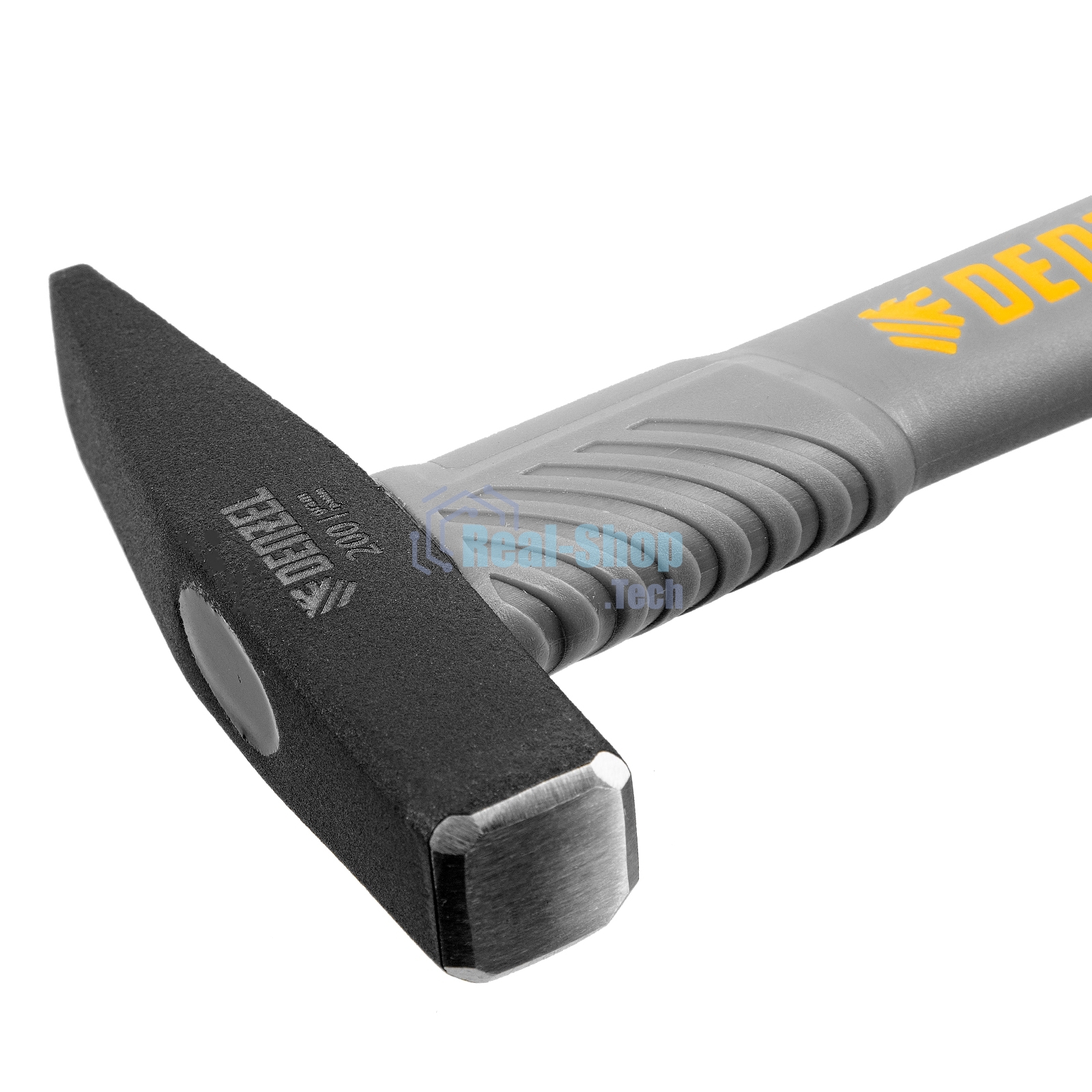 Молоток слесарный Denzel 200 г, кованый, фибергласовая рукоятка c TPR покрытием