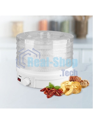 Сушилка для овощей и фруктов Blackton Bt FD1114 White-green, Мощность 245 Вт, Регулировка температуры 35-70 °С, 5 основых поддонов, 2 дополнительных поддона для пастилы, Конвективная сушка, Сохраняет максимум витаминов и питательных веществ в овощах, фрук