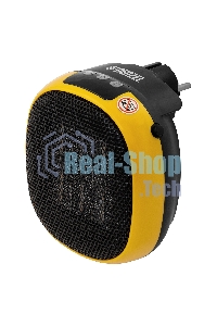 Тепловентилятор керамический Denzel DTFC-700 портативный, черный/желтый, 700 Вт, 10 м2, цифровой термостат