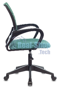 Кресло компьютерное Бюрократ CH-695NLT TW-03 TW-30 зеленый, сетка/ткань, крестовина пластик