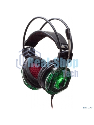 Гарнитура Oklick HS-L500G зелёный/чёрный, проводная, USB/3.5 мм