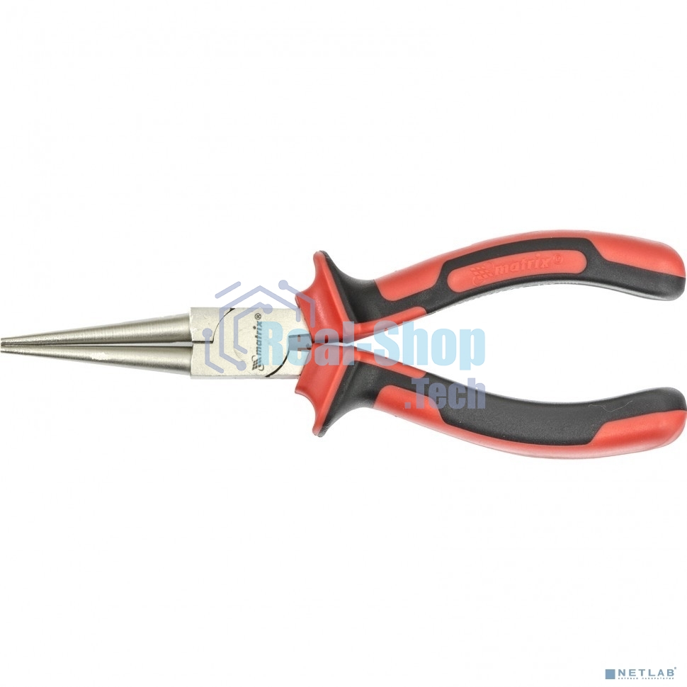 Круглогубцы Matrix NICKEL, 160 мм, никелированные, двухкомпонентные рукоятки