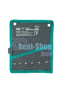 Набор ключей комбинированных 6-17 мм, 6 шт., CrV, матовый хром Stels